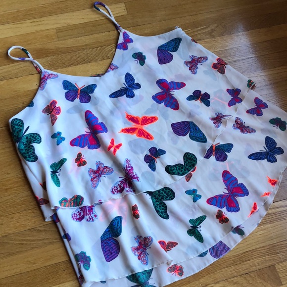 Tops - Butterfly strappy blouse